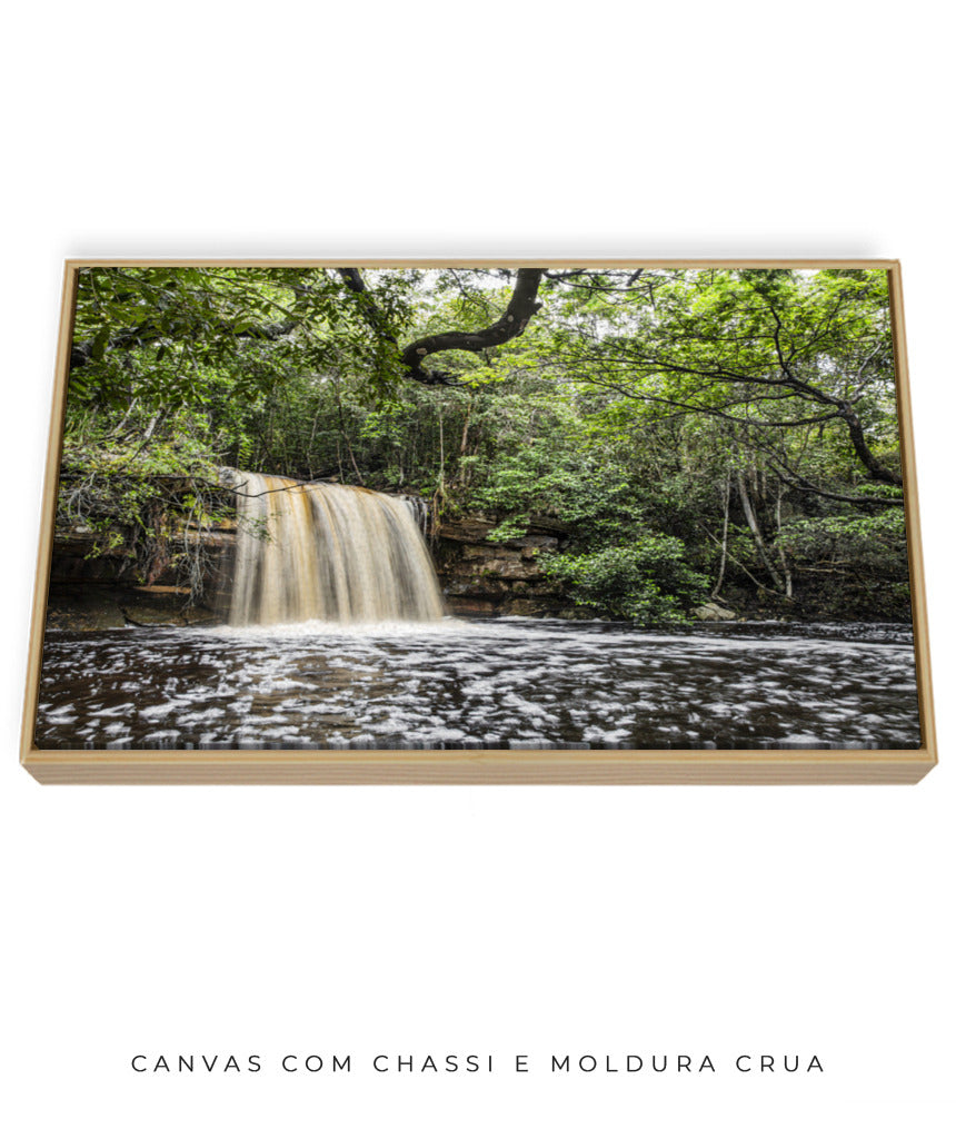 Quadro Decorativo Cachoeira e Natureza - Horizontal