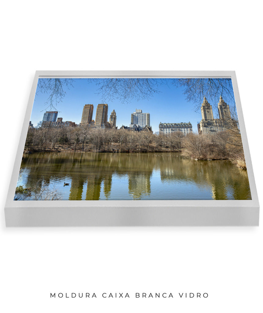 Quadro Decorativo Prédios e Lago de Nova York - Horizontal