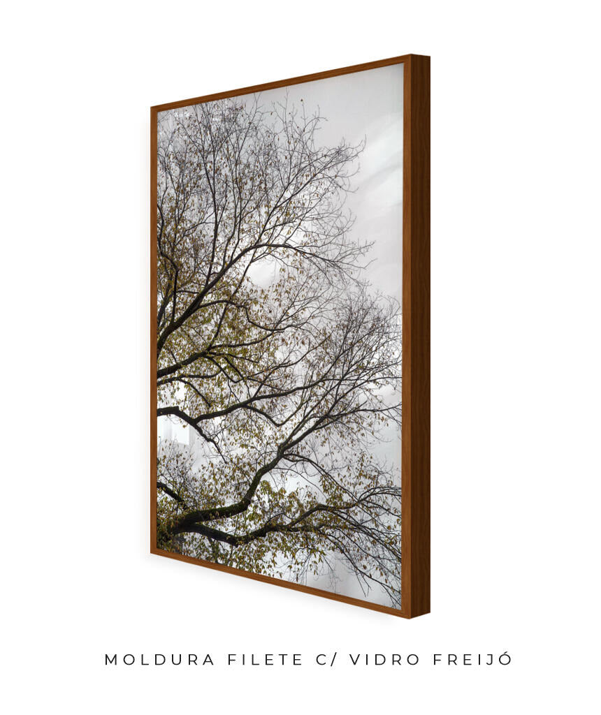 Quadro Decorativo Árvores e Galhos - Folhas secas Vertical