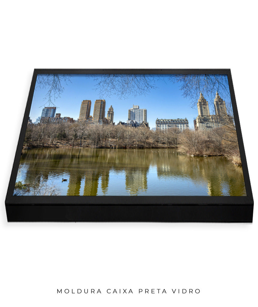 Quadro Decorativo Prédios e Lago de Nova York - Horizontal