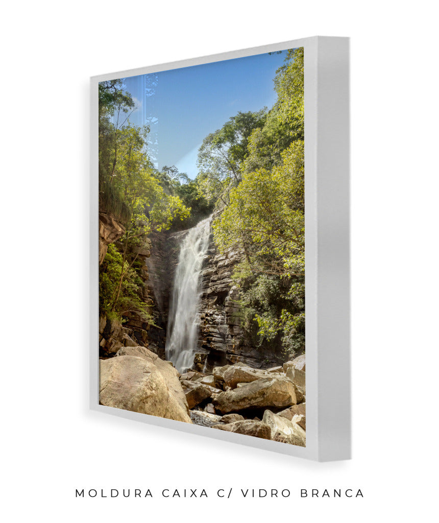 Quadro Decorativo Cachoeira, Natureza e Pedras.
