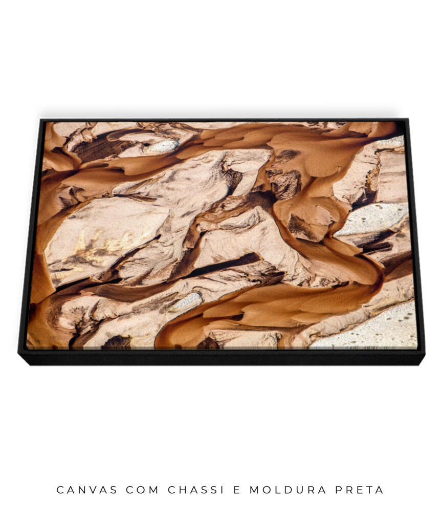 Quadro Decorativo Abstrato e curvas - Variações de tons