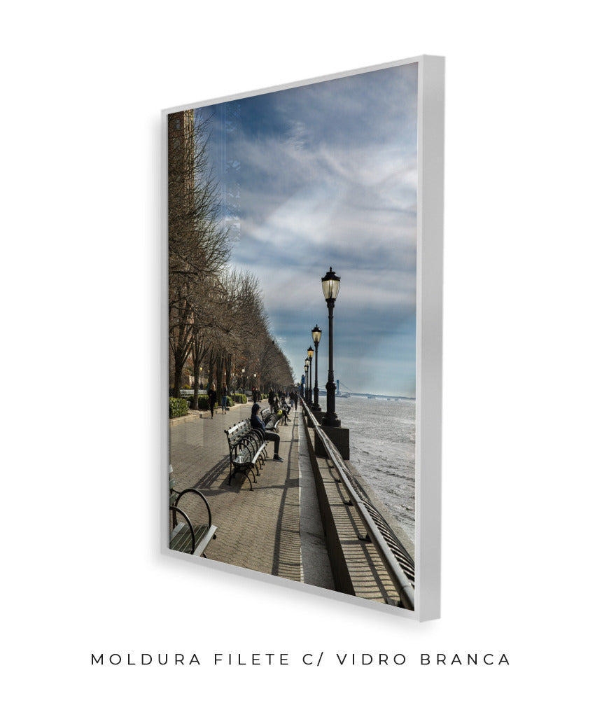 Quadro Decorativo Praça a Beira Mar Nova York