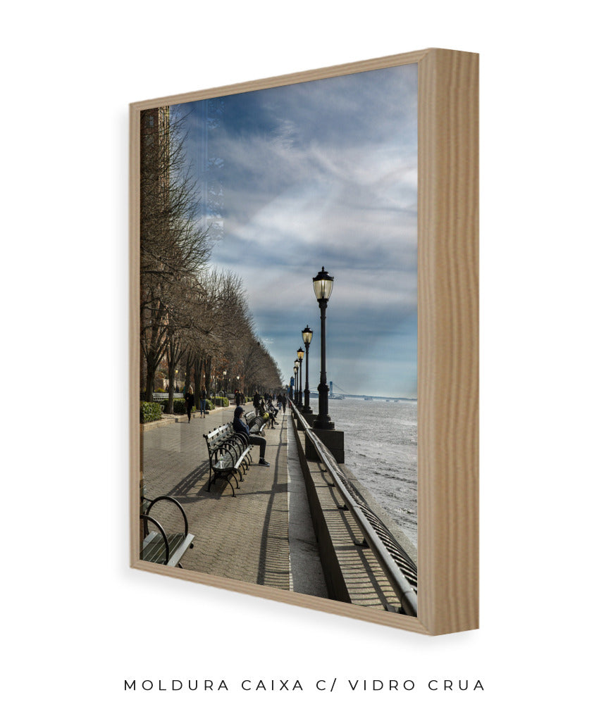 Quadro Decorativo Praça a Beira Mar Nova York