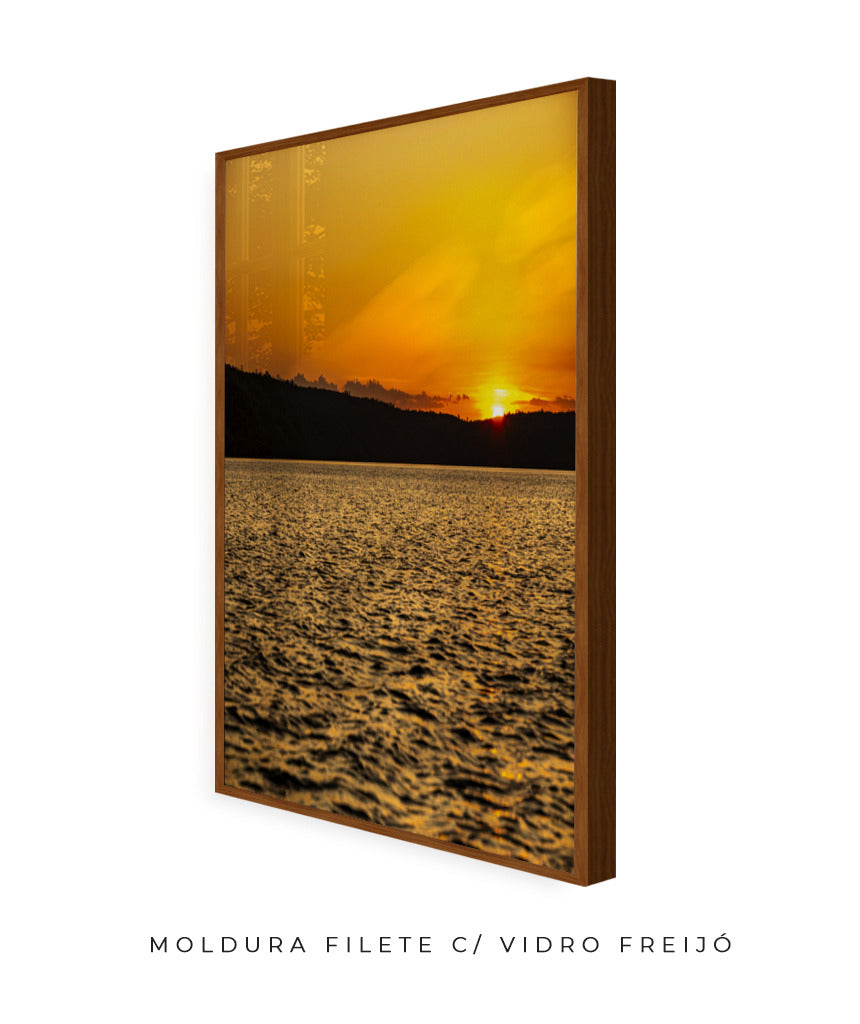 Quadro Decorativo Pôr do Sol Beira Mar
