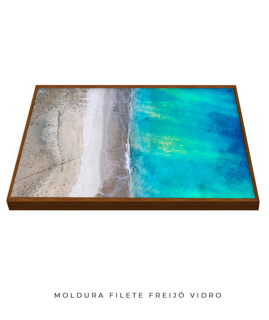 Quadro Decorativo Noronha - Praia e Mar Vista Aérea