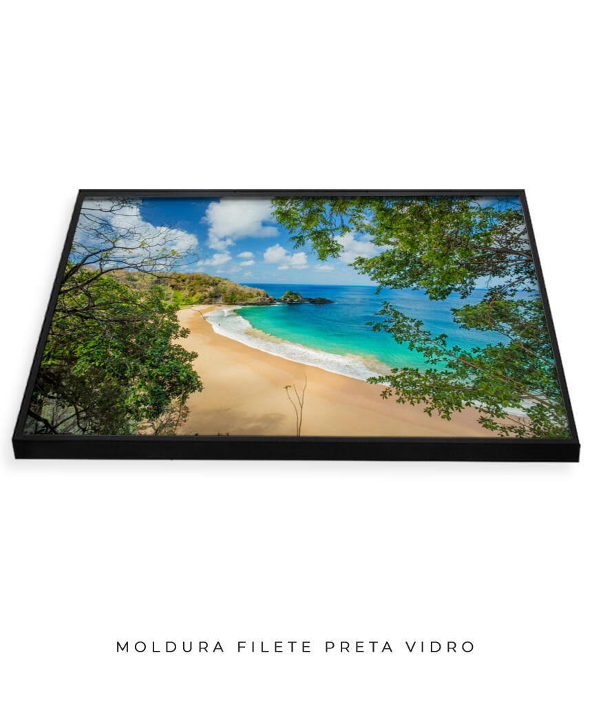 Quadro Decorativo Praia e Mar Azul- Noronha
