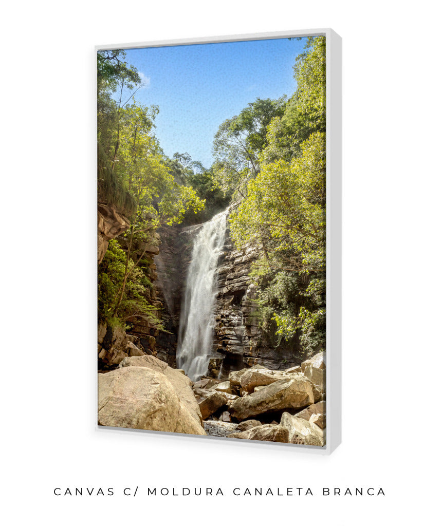 Quadro Decorativo Cachoeira, Natureza e Pedras.