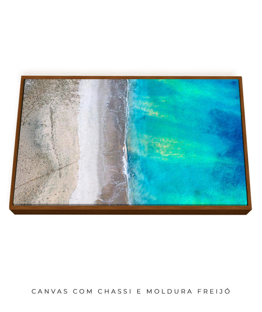 Quadro Decorativo Noronha - Praia e Mar Vista Aérea