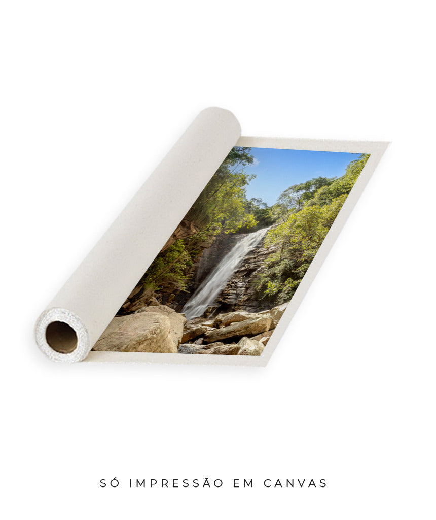 Quadro Decorativo Cachoeira, Natureza e Pedras.