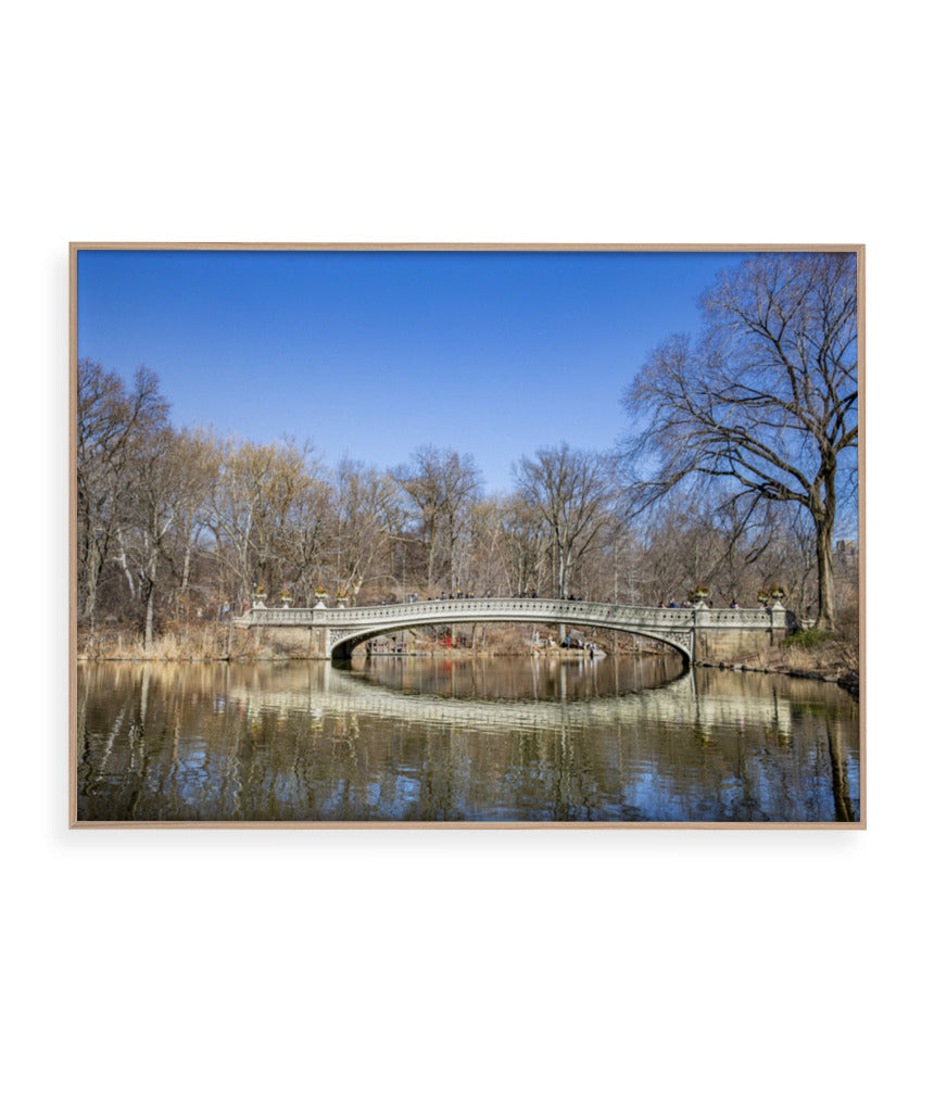 Quadro Decorativo Ponte e Lago de Nova York - Horizontal
