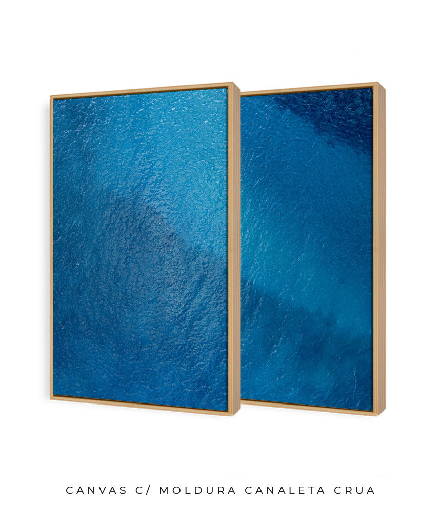 Quadro Decorativo Texturas -Tons Azuis-Dupla