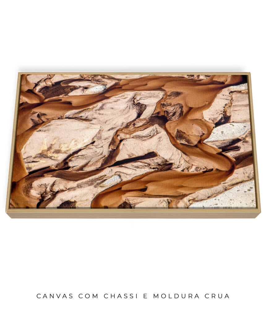 Quadro Decorativo Abstrato e curvas - Variações de tons