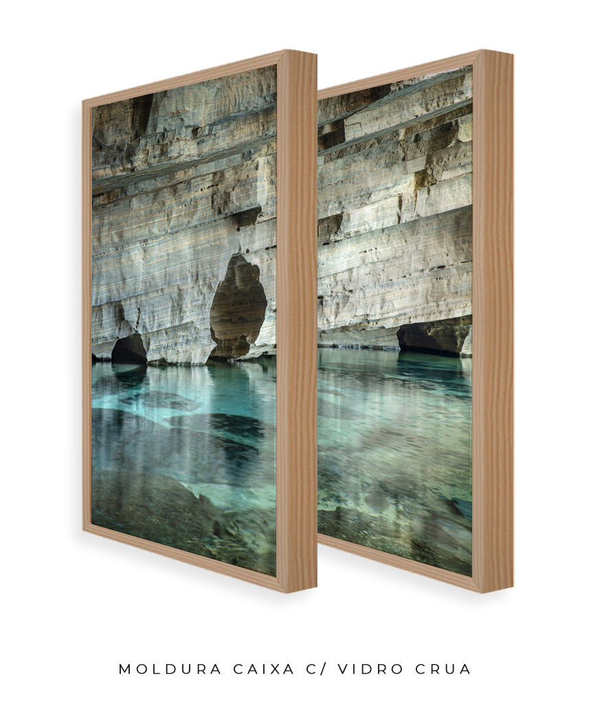 Quadro Decorativo Chapada Diamantina - Rocha e águas cristalinas-Dupla