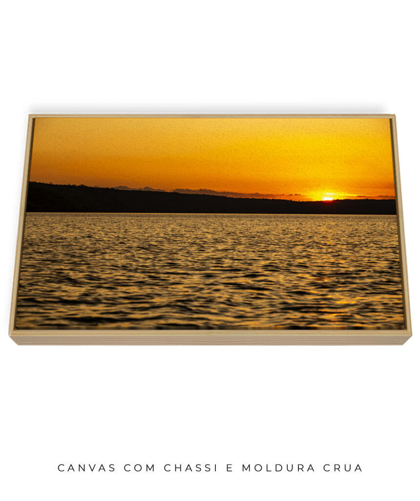 Quadro Decorativo Pôr do Sol Beira Mar