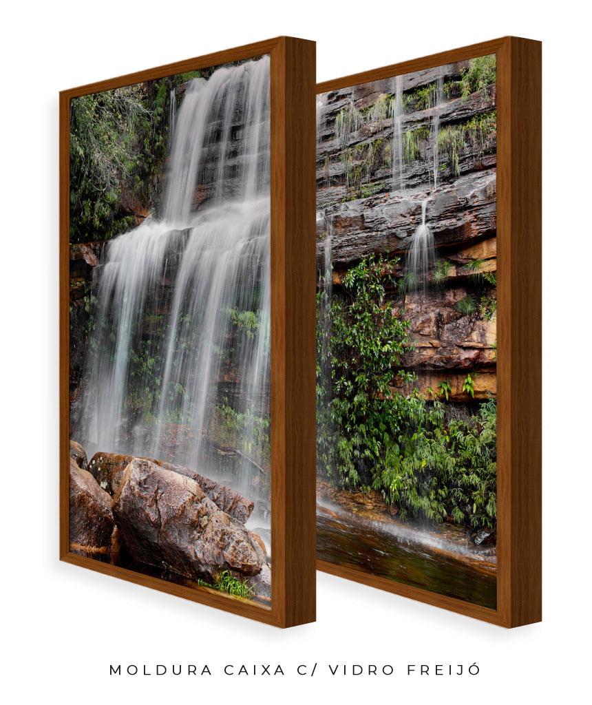 Quadro Decorativo Cachoeira- Dupla