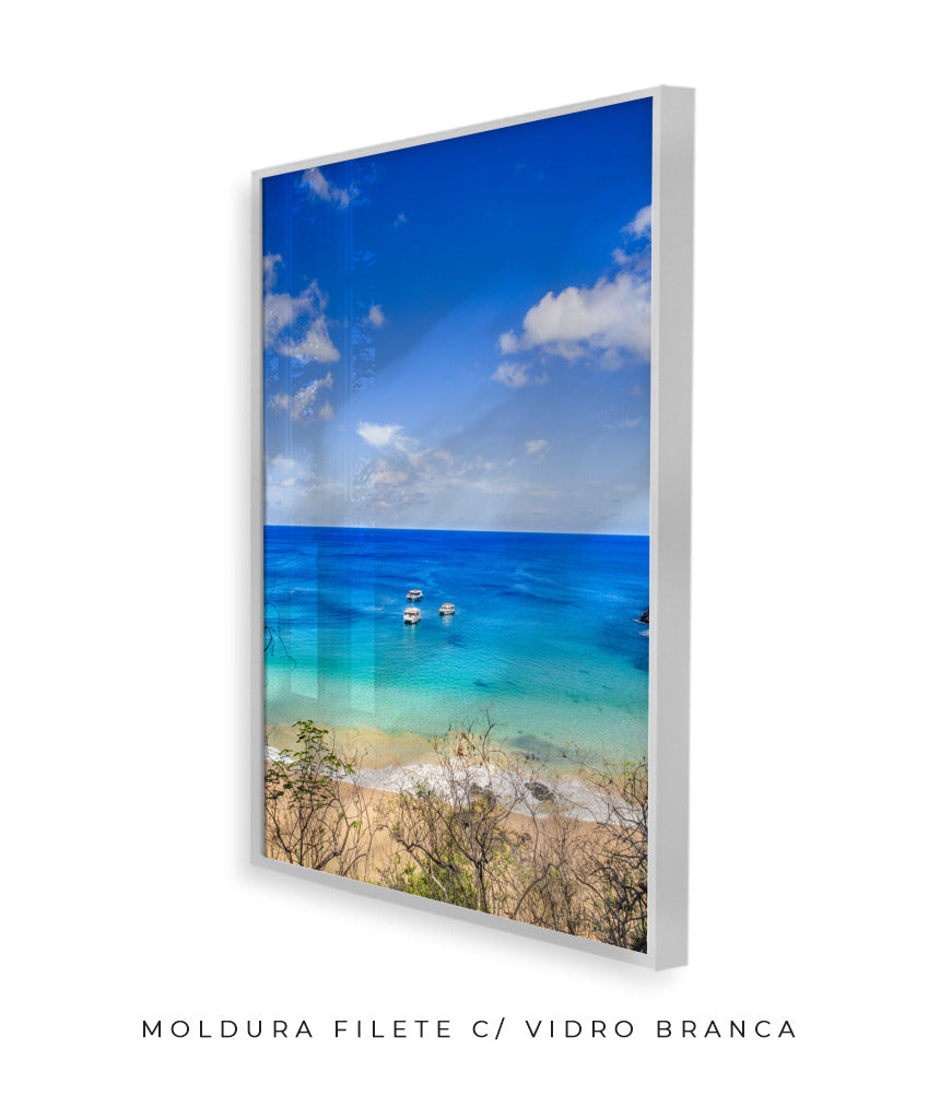 Quadro Decorativo Praia e Mar Azul