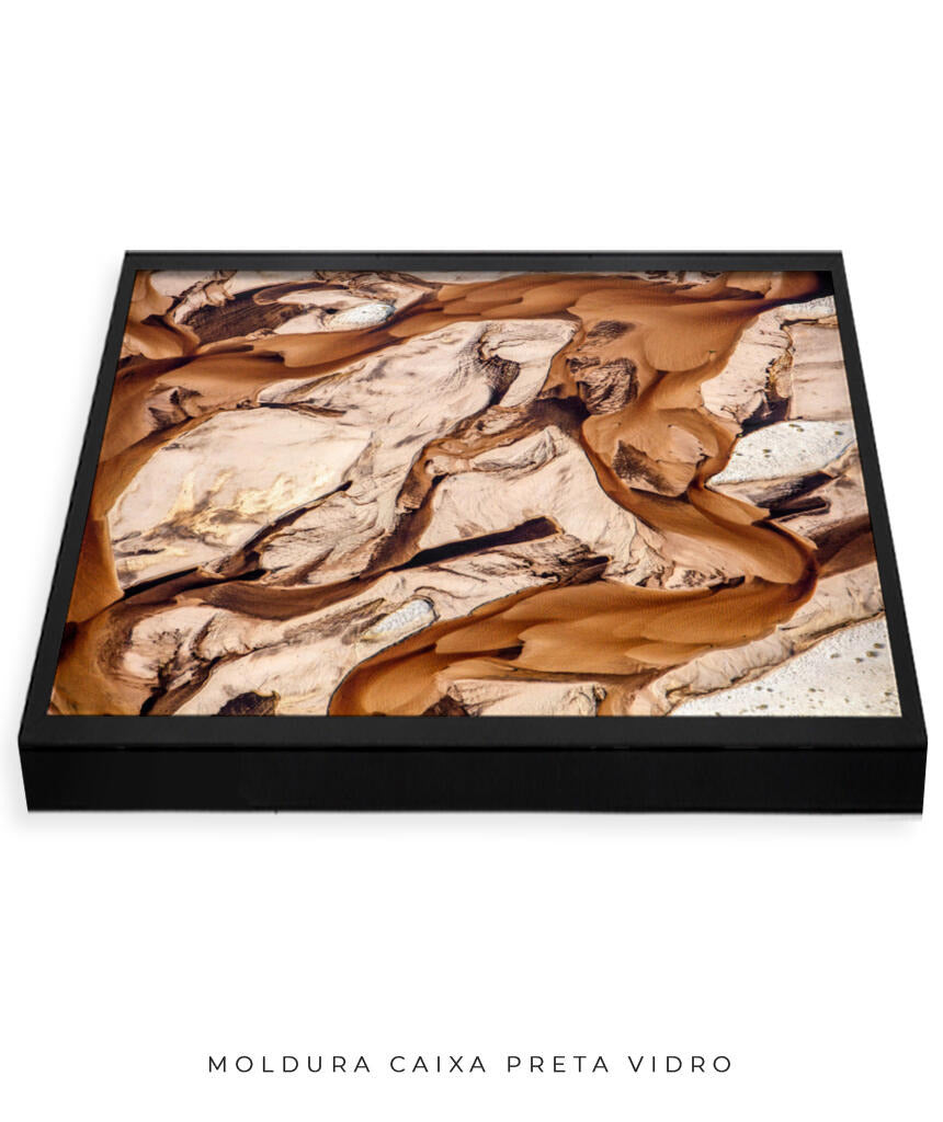 Quadro Decorativo Abstrato e curvas - Variações de tons