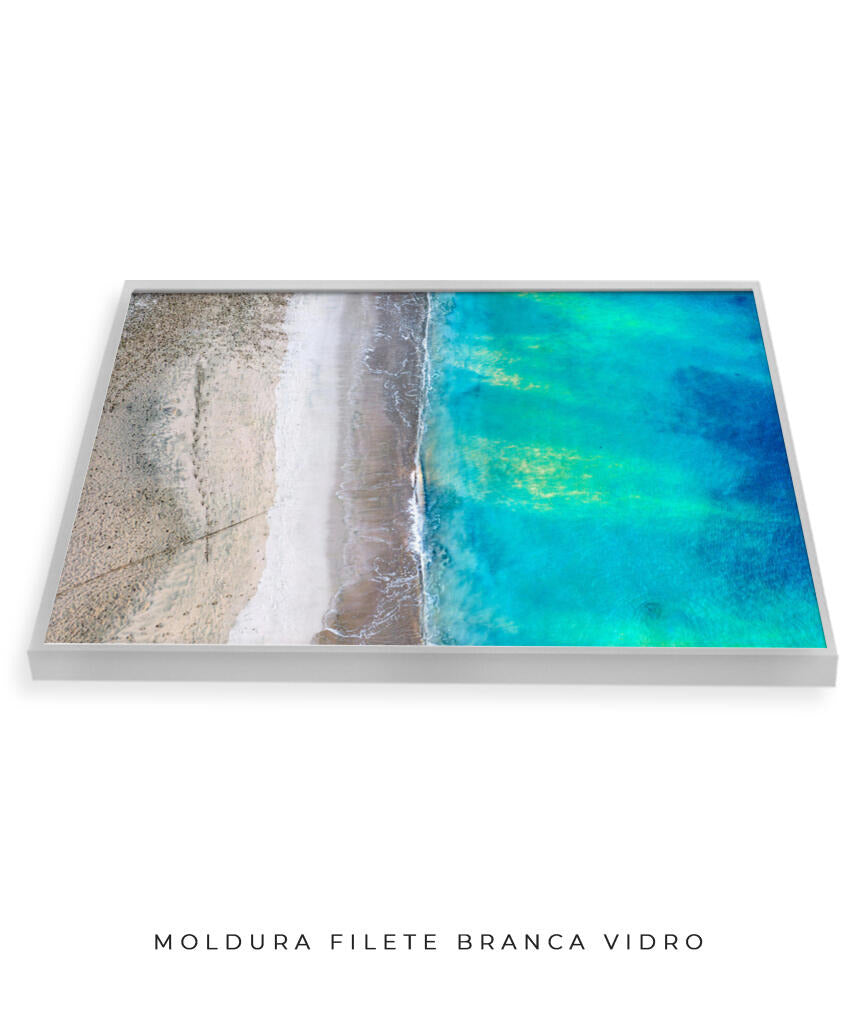 Quadro Decorativo Noronha - Praia e Mar Vista Aérea