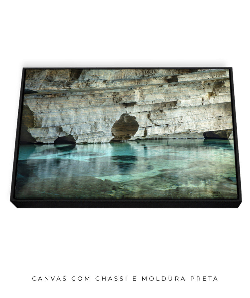 Quadro Decorativo Chapada Diamantina - Rocha e águas cristalinas-Horizontal