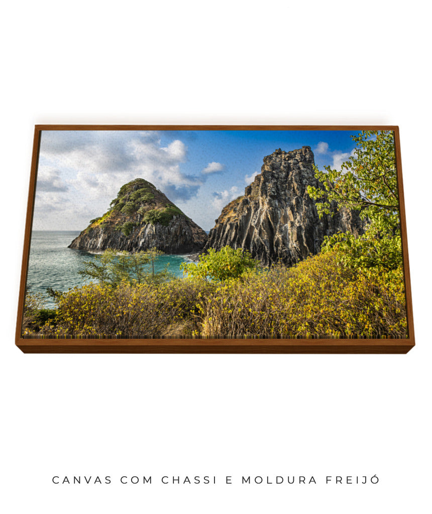Quadro Decorativo Noronha - Mar e Montanhas - Horizontal