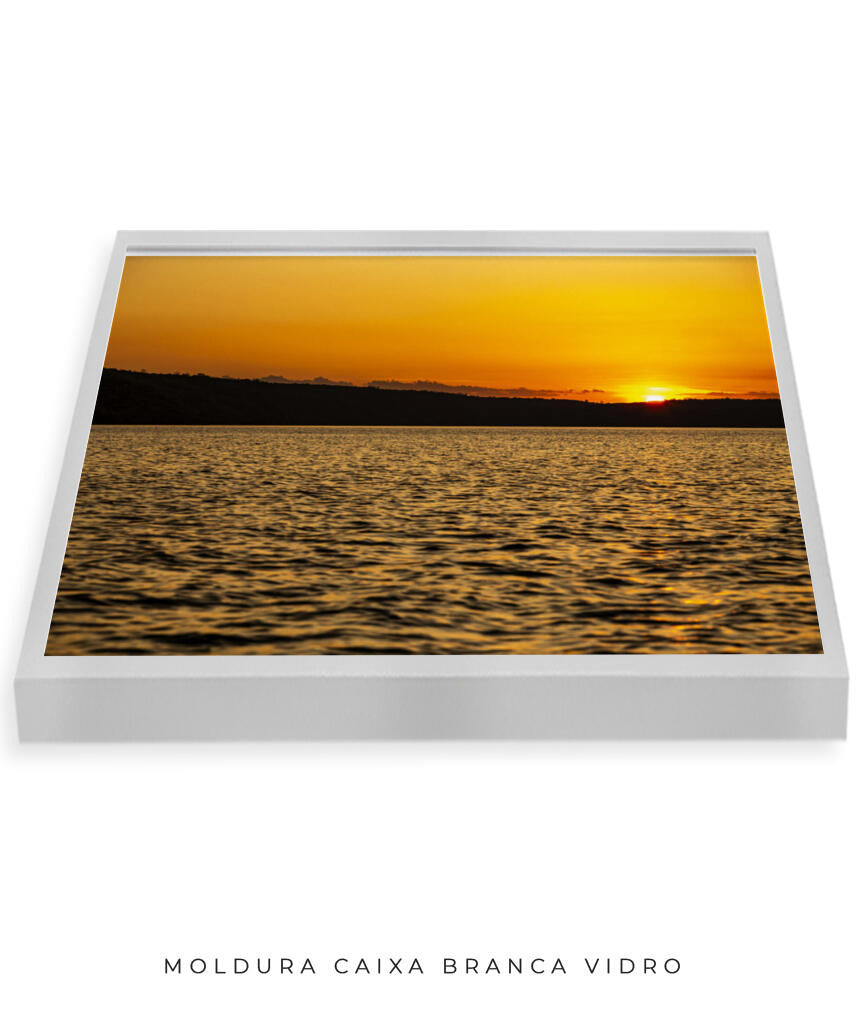 Quadro Decorativo Pôr do Sol Beira Mar