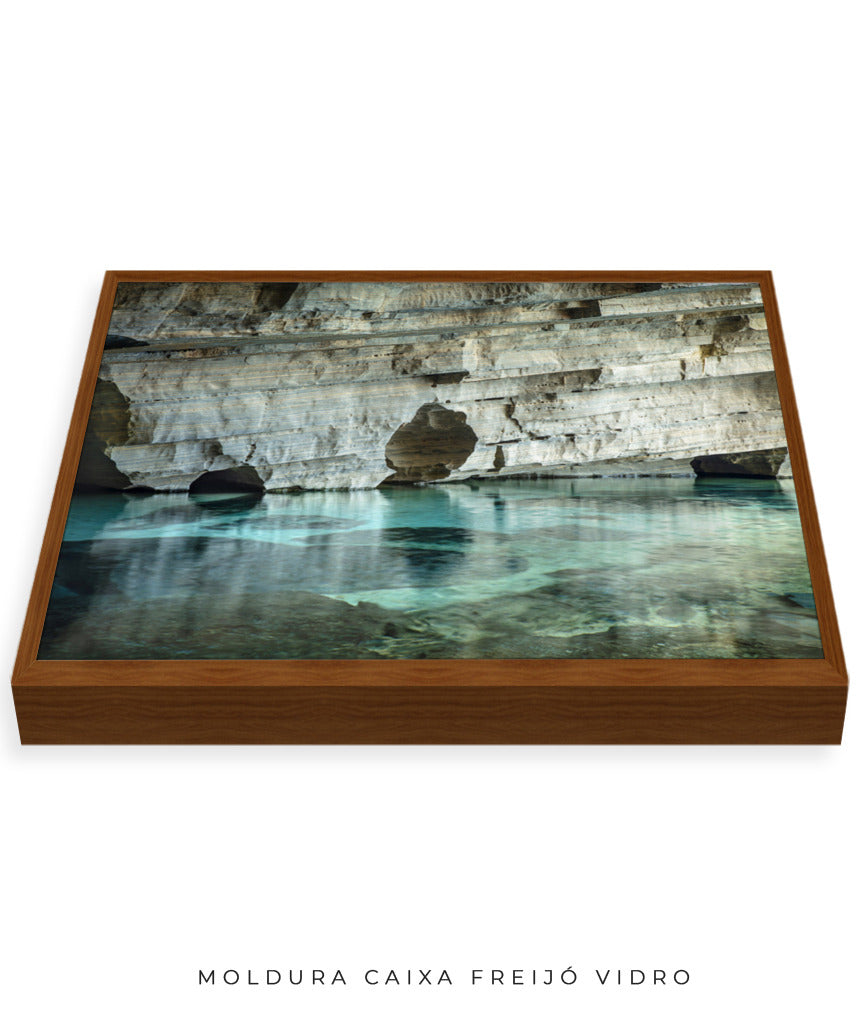 Quadro Decorativo Chapada Diamantina - Rocha e águas cristalinas-Horizontal