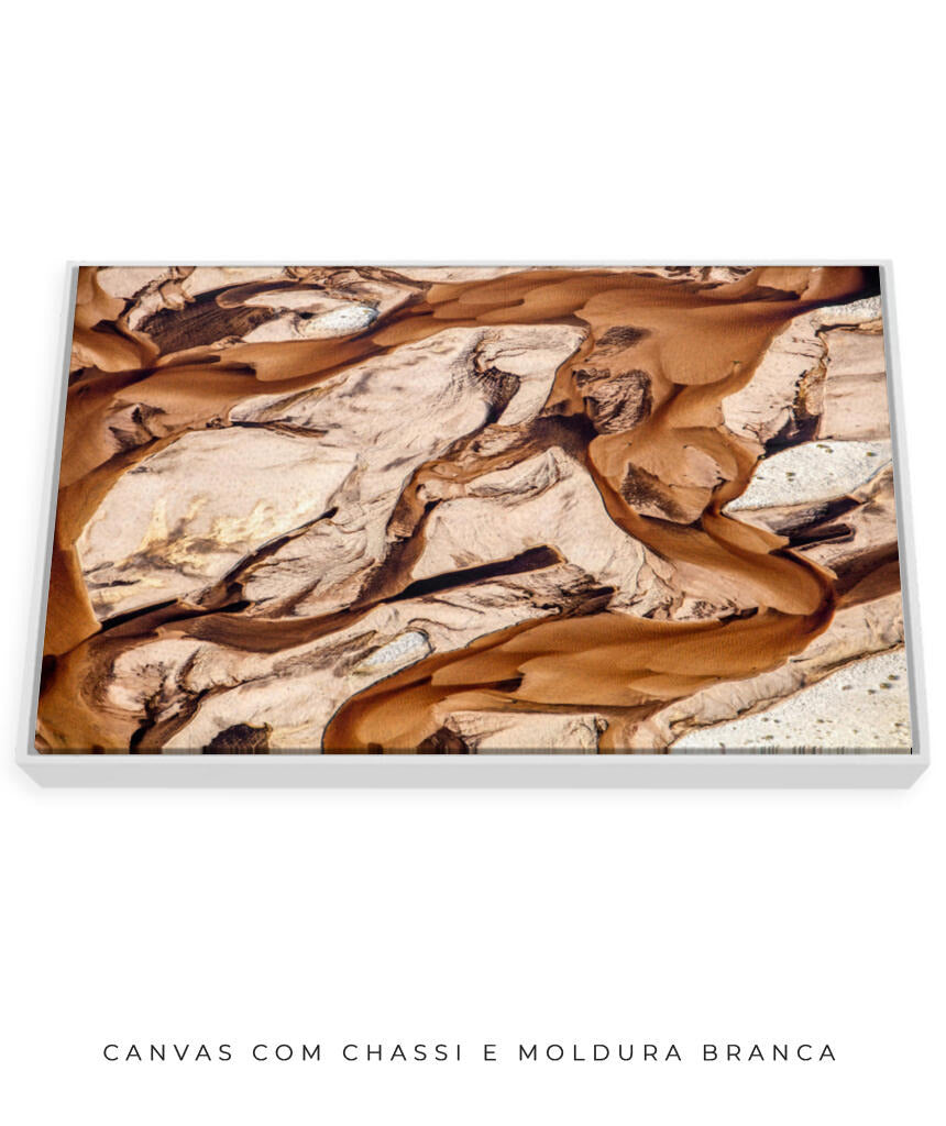 Quadro Decorativo Abstrato e curvas - Variações de tons