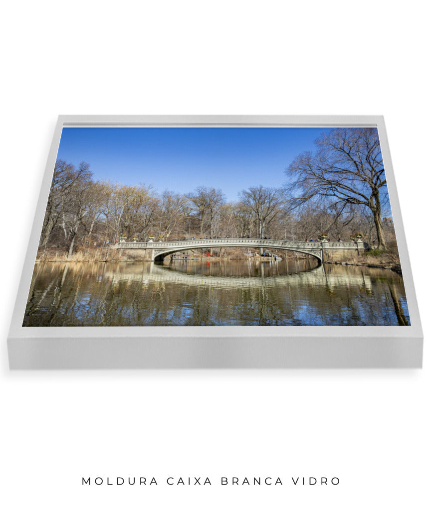 Quadro Decorativo Ponte e Lago de Nova York - Horizontal
