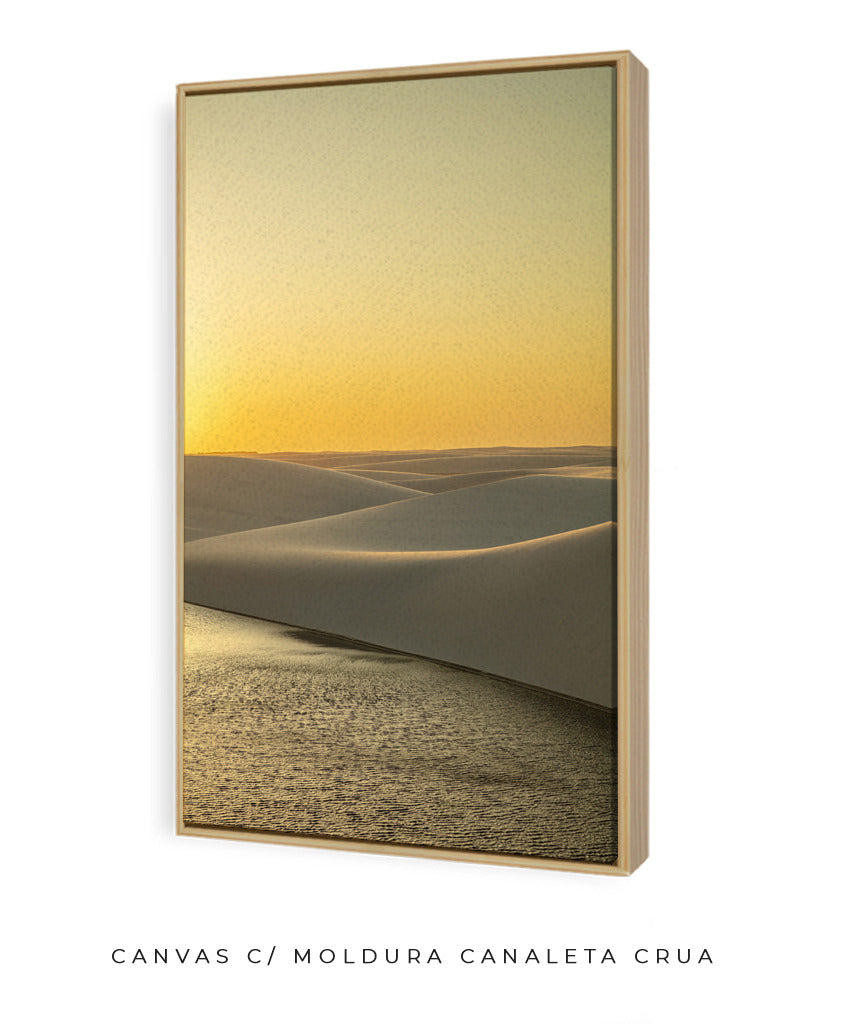 Quadro Decorativo Lençóis Maranhenses com por do Sol