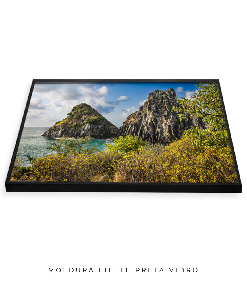 Quadro Decorativo Noronha - Mar e Montanhas - Horizontal