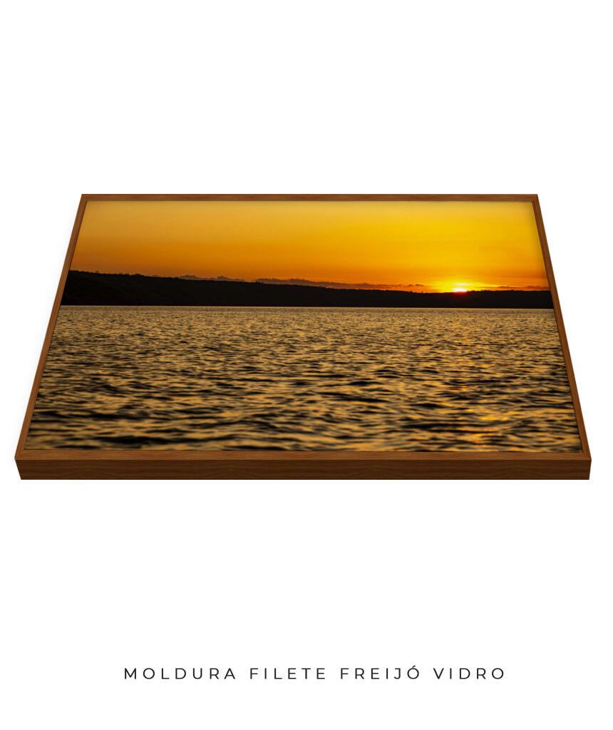 Quadro Decorativo Pôr do Sol Beira Mar