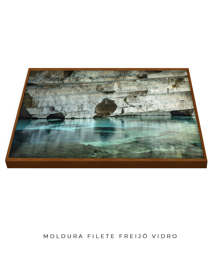 Quadro Decorativo Chapada Diamantina - Rocha e águas cristalinas-Horizontal