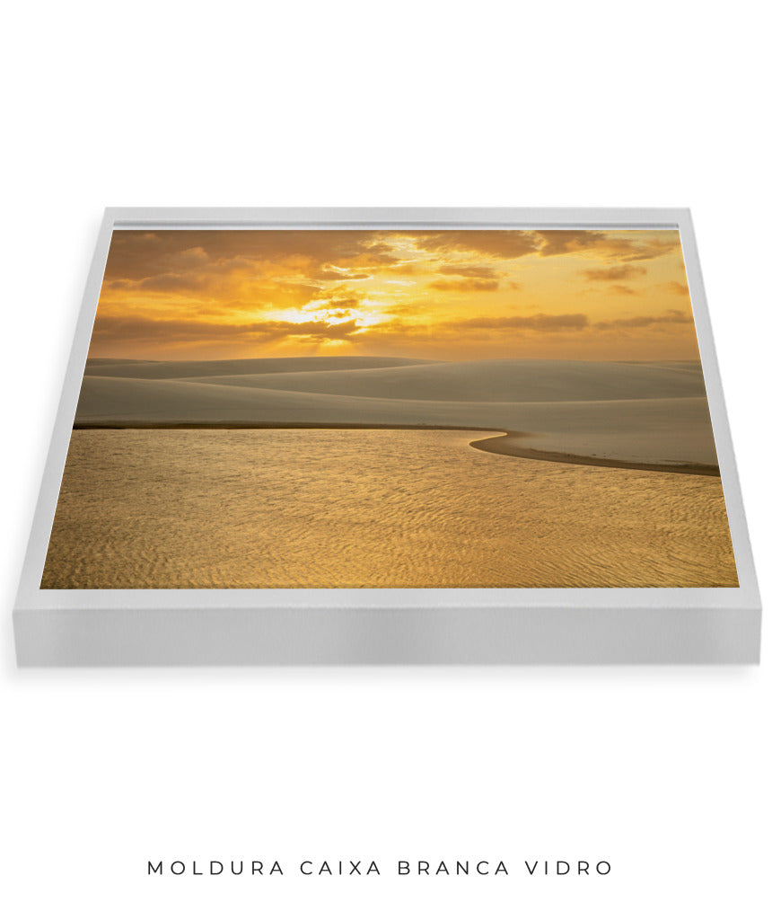 Quadro Decorativo Pôr do Sol - Céu Laranja - Horizontal