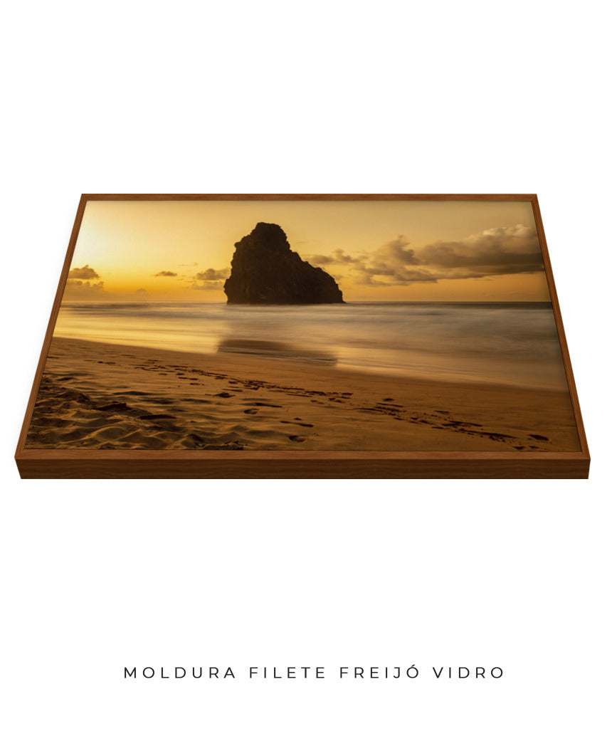 Quadro Decorativo Praia e Pôr do Sol - Horizontal