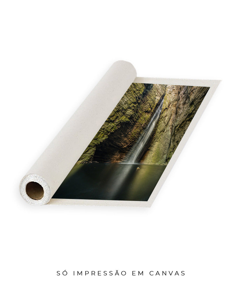 Quadro Decorativo Cachoeira e Rocha