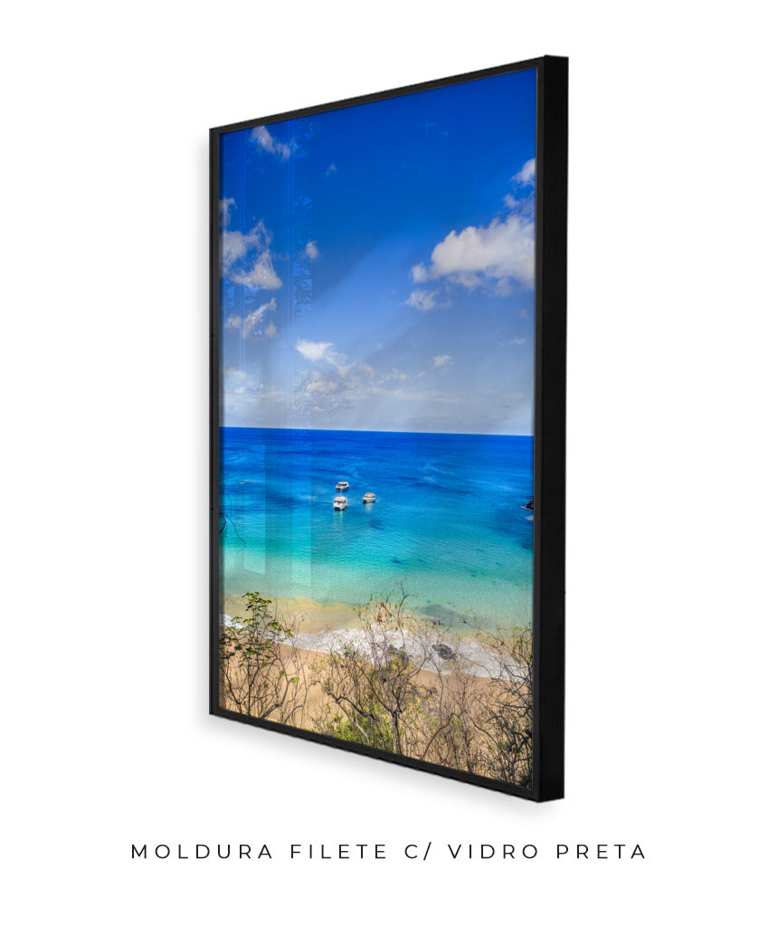 Quadro Decorativo Praia e Mar Azul