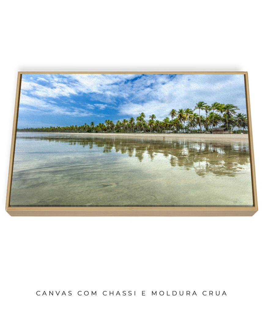 Quadro Decorativo Coqueiral na Beira da Praia