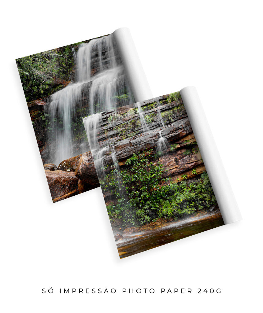 Quadro Decorativo Cachoeira- Dupla