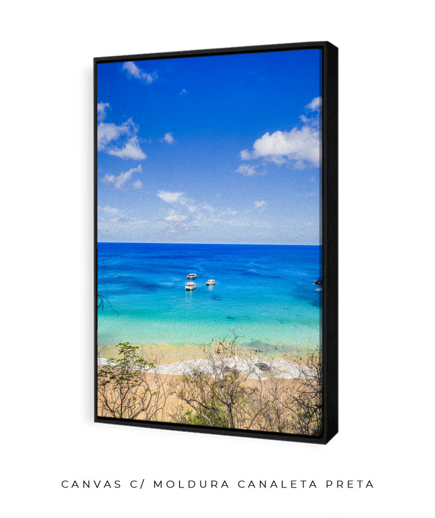Quadro Decorativo Praia e Mar Azul