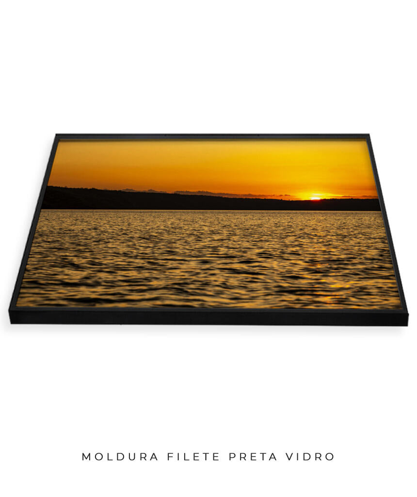 Quadro Decorativo Pôr do Sol Beira Mar