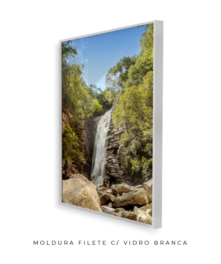 Quadro Decorativo Cachoeira, Natureza e Pedras.