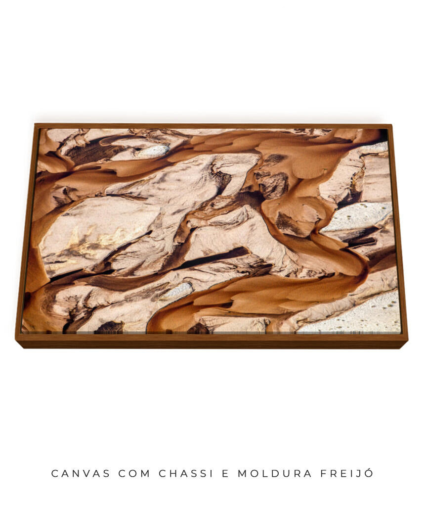 Quadro Decorativo Abstrato e curvas - Variações de tons