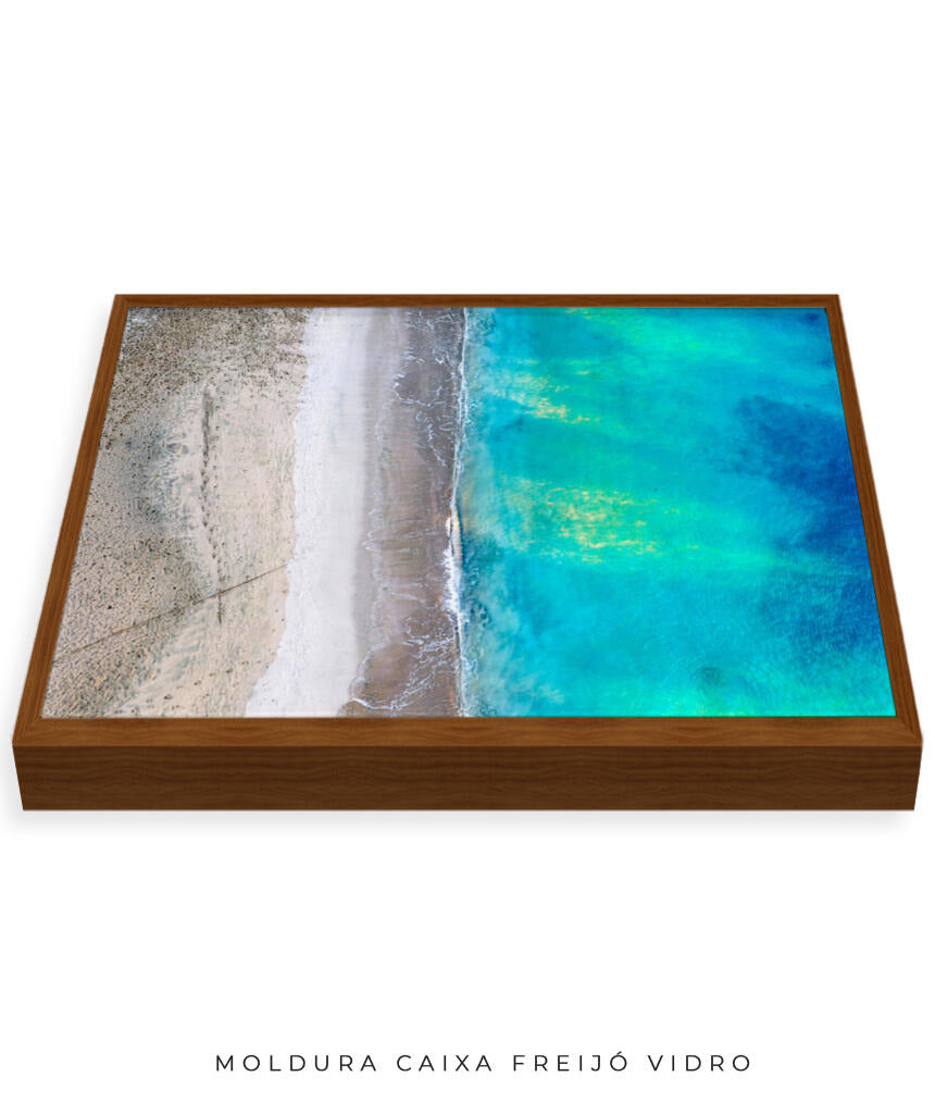 Quadro Decorativo Noronha - Praia e Mar Vista Aérea