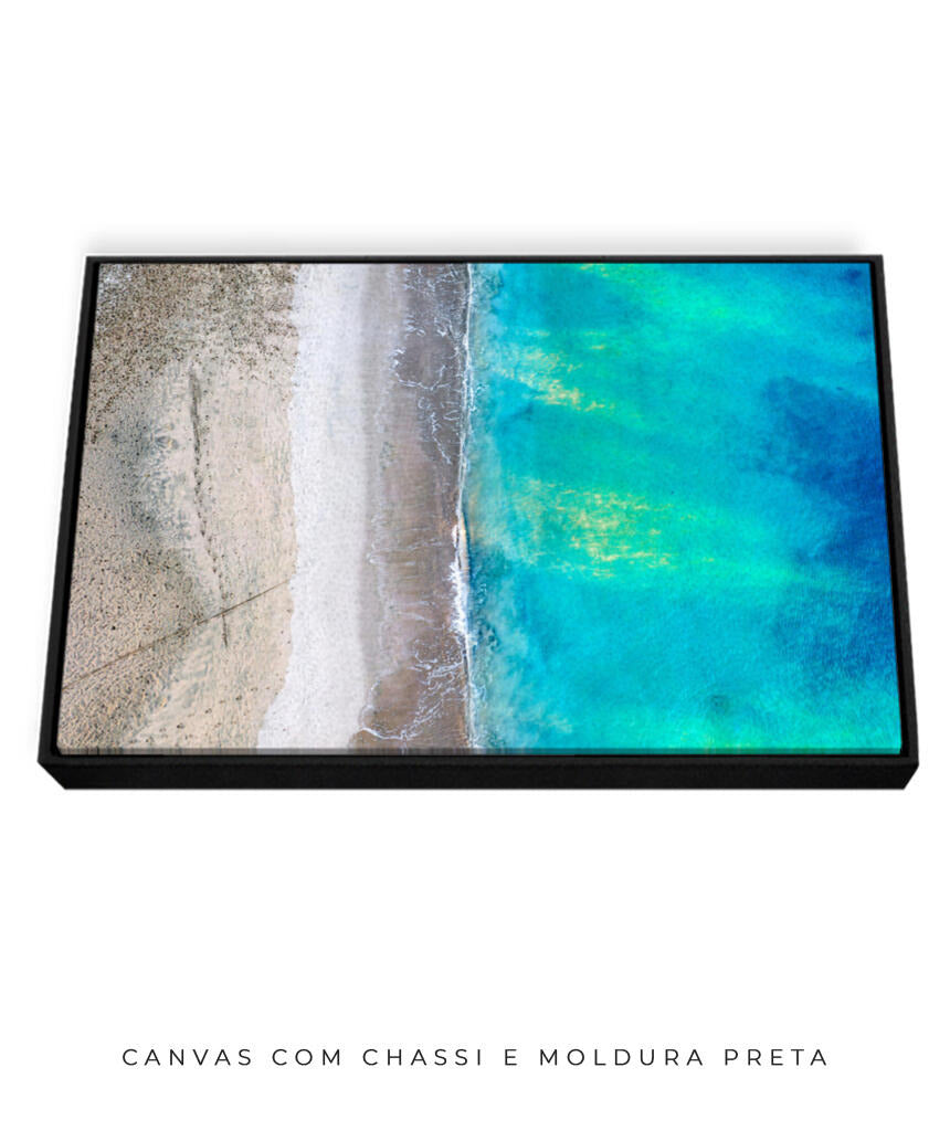 Quadro Decorativo Noronha - Praia e Mar Vista Aérea