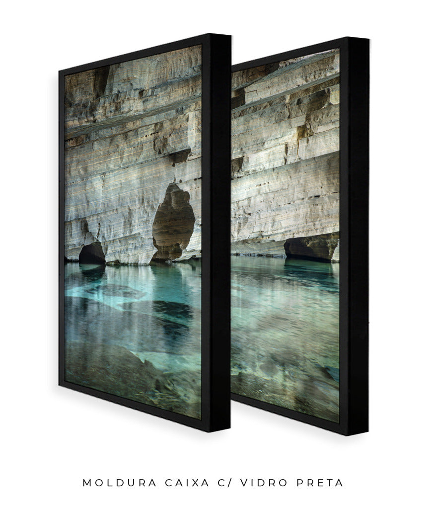 Quadro Decorativo Chapada Diamantina - Rocha e águas cristalinas-Dupla