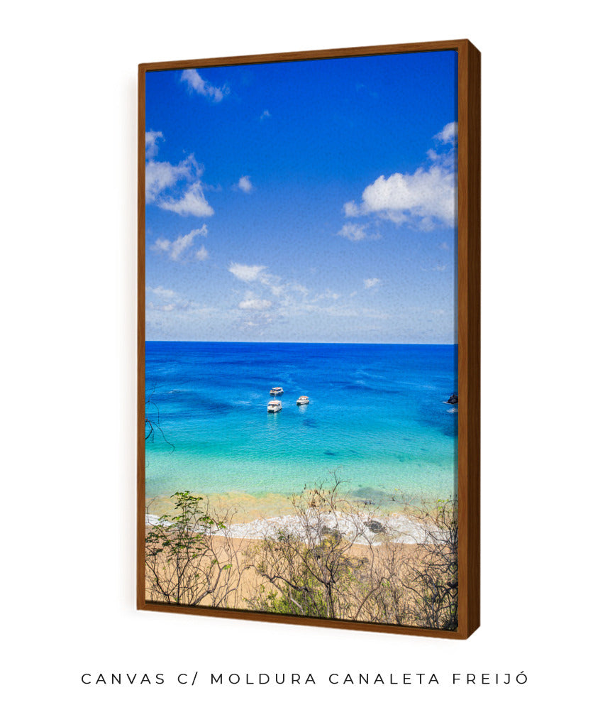 Quadro Decorativo Praia e Mar Azul