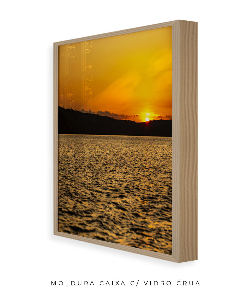 Quadro Decorativo Pôr do Sol Beira Mar