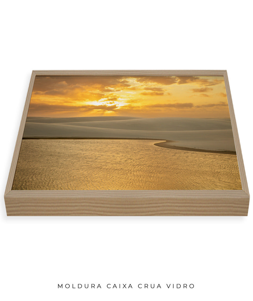 Quadro Decorativo Pôr do Sol - Céu Laranja - Horizontal