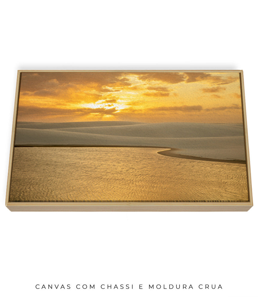 Quadro Decorativo Pôr do Sol - Céu Laranja - Horizontal